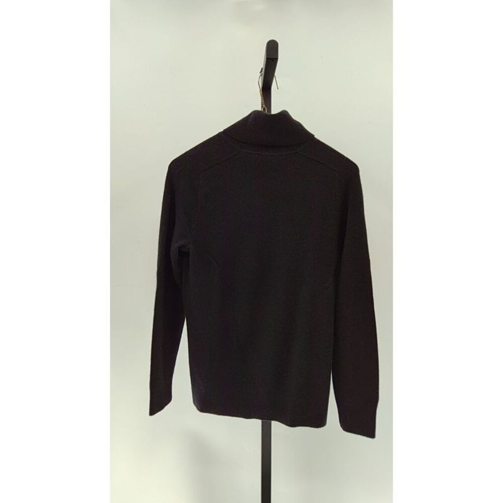 Quince Women Mongolian Cashmere Turtleneck Sweater Black Top XS - Picture 2 of 2